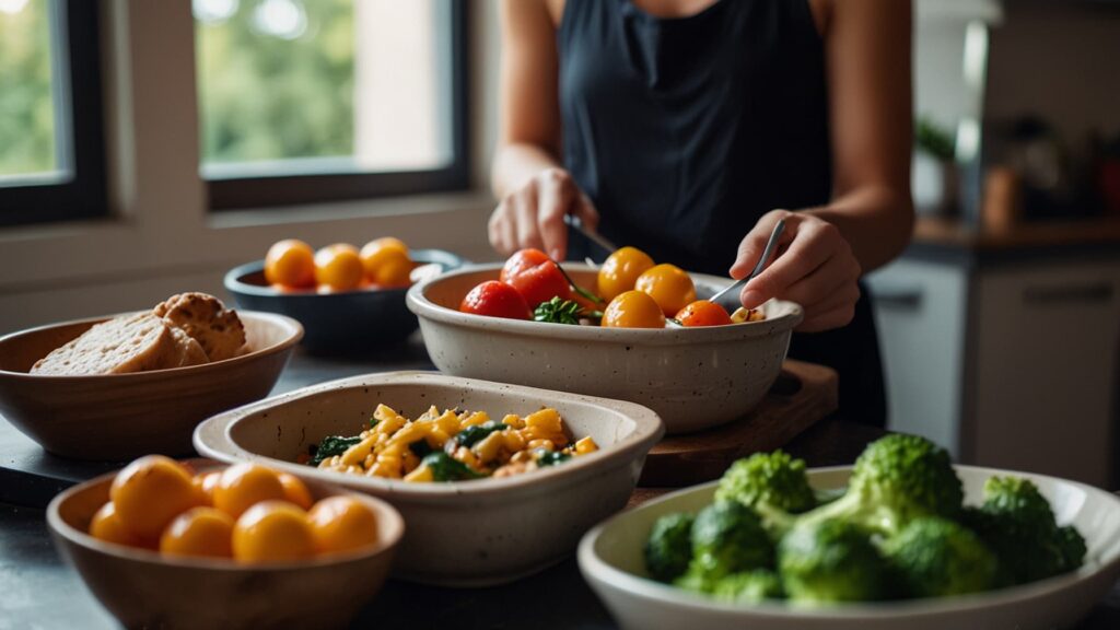 personne cuisiner repas sain et equilibre